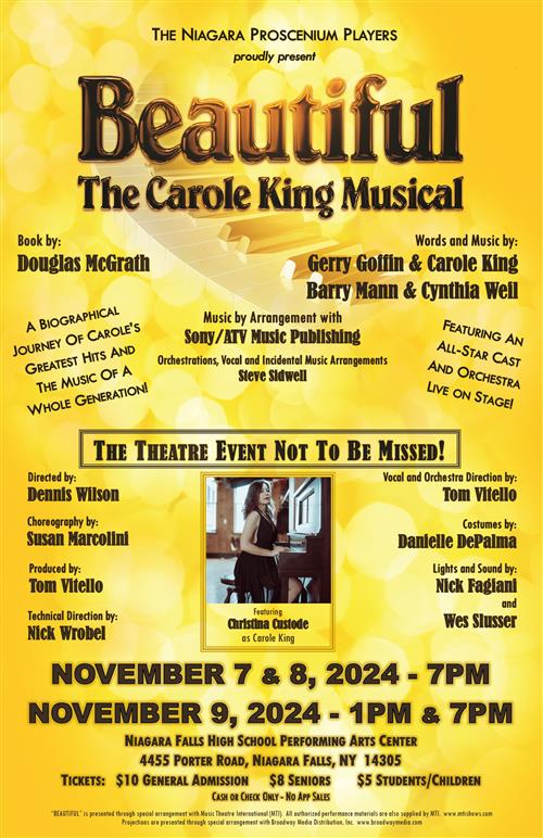 Poster for Beautiful the Carole King sical